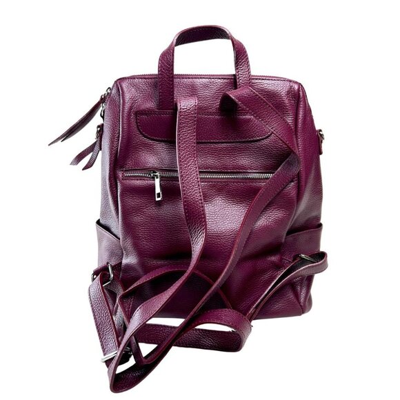 Ivan Troy Sama Bordeaux Women\'s Italian Leather Shoulder Bag Outdoor Backpack main image 5